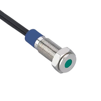 6 mm kovové Čierne vodotesné Kovové LED Indikátor s elektroinštalácie IP67,CE,ROHS