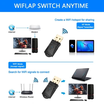 600Mbps dvojpásmový Bezdrôtový USB Wifi Adaptér Bezdrôtovej siete Wi-Fi, Ethernet Prijímač Dongle 2.4 G 5 ghz pripojenie na Pc Windows
