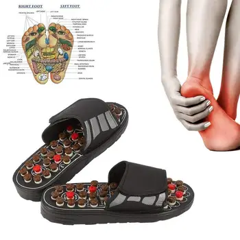 Acupoint Masážne Papuče Foot Reflexná Terapia, Akupunktúra Chodiť Bod Topánky Medicíny Pedikúra Otáčanie Nohy Masér Topánky