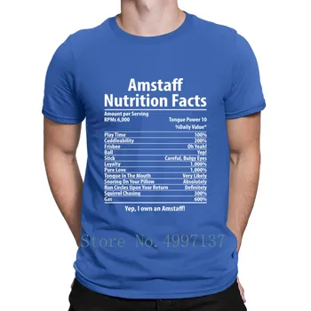 Amstaff Psa Výživa Fakty T Shirt Fitness Oblečenie Na Jar Jeseň Nový Módny S-Xxxl Farbou Projektovanie Bavlnené Tričko