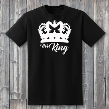 BKLD Kráľ, Kráľovná List Tlačiť Bežné Páry T Shirt Valentine Muži Ženy Milenca O-Neck Tee Topy 2019 Lete Pár Košele Zodpovedajúce