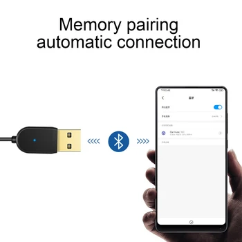 Bluetooth Audio Prijímač, Modul Handsfree Praktické Multifunkčné Bezdrôtové pripojenie USB ABS 3,5 mm Jack Aux Automobilov Profesionálne Príslušenstvo