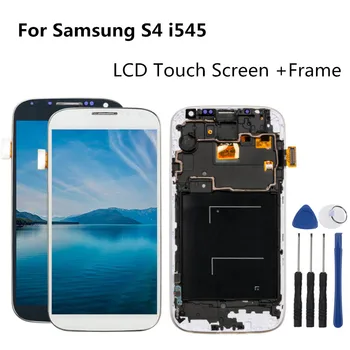 Displej Pantalla Pre Samsung Galaxy S4 L720 R970 i545 Dotykový LCD Displej Digitalizátorom. S montážou Rámu Pre samsung S4 i545