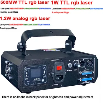 DMX+ILDA+3D Multi Color 1.2 W RGB Lúča Laserová DJ Svetlá / Štádiu Osvetlenie / Laserový projektor Disco Efekt Stroj
