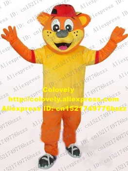 Fancy Orange Muž Pipi Medveď Maskot Kostým Mascotte Dospelých S Žltá T-shirt Šťastné Tváre Kreslená Postavička Č. 677 Doprava Zadarmo