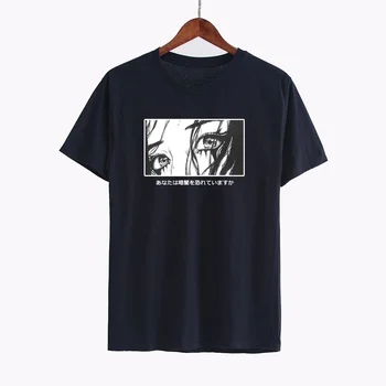 Fashionshow-JF Sú Bojíte Tmavé Japonský T-Shirt Harajuku Štýl Estetické Anime Tee Bokovky Grunge Top