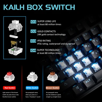 HEXGEARS GK705 Mechanické klávesnice ruskej keycap 108 tlačidlo kailh hot switch hráč klávesnice profesionálne herné pre Tablet Ploche