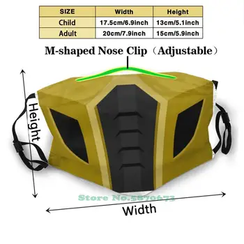 Jednoduché Scorpion Maska 11 Proti Prachu Masku Na Tvár Umývateľný Filter Opakovane