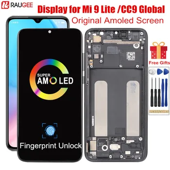 LCD Displej pre Xiao Mi 9 Lite Pôvodné Amoled Displej Lcd Odtlačkov prstov Odomknúť Testované Digitalizátorom. pre Xiao Mi 9 Mi9 Global Lite