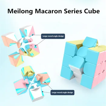 Meilong Macaron 3x3 pyramídy Kocka Stickerless hladké zábavné 3 Vrstvy magic cube detí raného vzdelávania hračka darček 3x3x3 Cubo magico