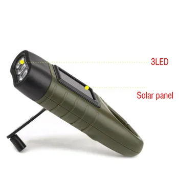 Mini Prenosné Ručné Kľuky LED Solárne Dobíjacie Núdzové Výkonné LED Blesk Phonetorch Pre Outdoor Camping