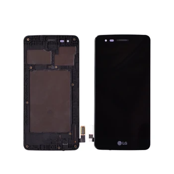 MS210 LCD LG K8 2017 M200 M210 US215 LCD Displej Dotykový Displej Digitalizátorom. s Rámom Plný Montáž Čierna Strieborná farba MS210
