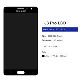 Nastavenie Jasu J3110 LCD Displej Dotykový Displej Pre Samsung Galaxy J3P J3110 J3 pro J3119 S Tvrdeného Skla Testované