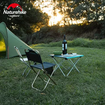 NatureHike Prenosný Skladací Stôl s Hliníkový stôl pre vonkajšie táborenie výlety piknik túry - jednoduché nastavenie a sundat
