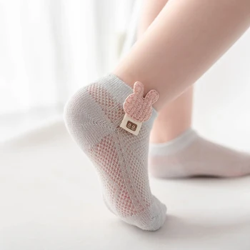 Nový 4 Pár Letné Baby Girl Deti Priedušné Ponožky Chlapec Roztomilý Kreslený Mäkké Bavlnené Pančuchy Leg Warmers