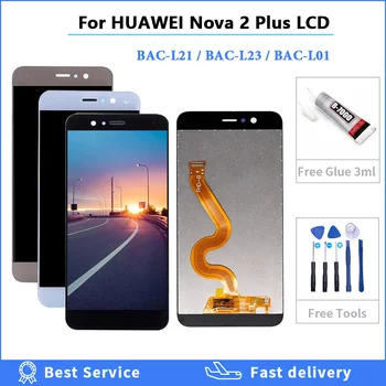 Pre Huawei Nova 2 Plus 2+ BAC-L21 BAC-L23 BAC-L01 LCD Displej Dotykový Displej Digitalizátorom. Displej S Rámom Pre Huawei P10 Selfie LCD