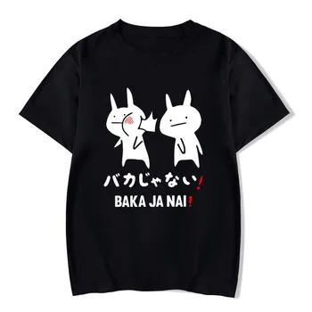 Pygmejmi Králik Japonský Priateľ Ženy Tričko Roztomilý Kreslený Krátky Rukáv Ženy Čierne tričko Harajuku Streetwear Tlač Ženské Oblečenie