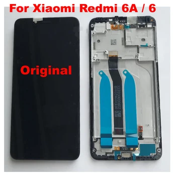 Pôvodnej Pracovnej LCD Pre Xiao Redmi 6 6A Displej Dotykový Displej Digitalizátorom. Montáž Snímača + Rám Pantalla Sklenený Panel