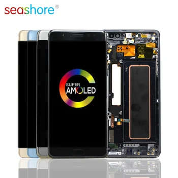 PÔVODNÝ Pre SAMSUNG Galaxy Note 7 Dotykový LCD Displej Digitalizátorom. Montáž Pre Samsung Poznámku 7 Displej s Rámom Nahradenie SM-N930