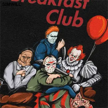Raňajky Klub Tričko Stephen King Horor TV Znaky Tee Michael Myers Jason Voorhees Pennywise T-tričko Krátky Rukáv Top
