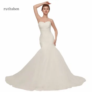 Ruthshen Vintage Morská víla Princezná Svadobné Šaty Lacné Milú Krku Vestidos Baratos 2020 Župan De Mariee Svadobné Šaty