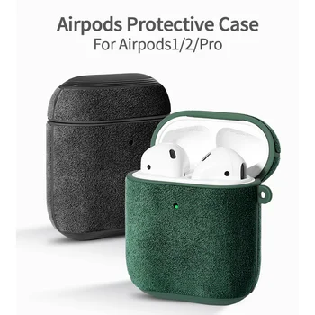 SanCore pre Apple Airpods pro prípade ALCANTARA pre AirPods 1/2/3 prípade Bezdrôtový bluetooth headset Mini Shockproof Kryt Zase kožušiny
