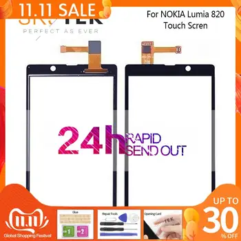 Testované Pre Nokia Lumia 820 Dotykový Displej Digitalizátorom. Senzor Predné Sklo Panel Náhradné Diely 4.3