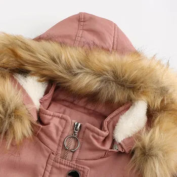 Zimné Ženy Vetrovka Teplý Kabát 2021 NOVÉ Žien Vetrovka Bežné Outwear Vojenské Kapucňou kožušinový Kabát Nadol Bundy Zimné Kabát pre Ženy