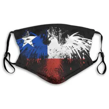 Čile Vlajka Ochrannú Masku s Tesnenie Jednorazové Vodu Odpudzujúce Viacvrstvových Filtrov Dospelých opaľovací Krém Veľké Masky M