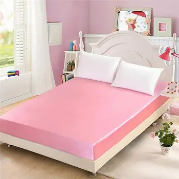 48 bytový Textil Saténové, Hodvábne Vybavené List Farbou 19 mm Plynulá Farbou Queen Size Bed List 16 Farieb Mocť