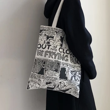 Plátno Taška Dievčatá Jedného Pleca Japonskej a kórejskej Ulici Karikatúry Baita iny Plátené tašky 2019 Nového Študenta Jedného Pleca Plátené tašky