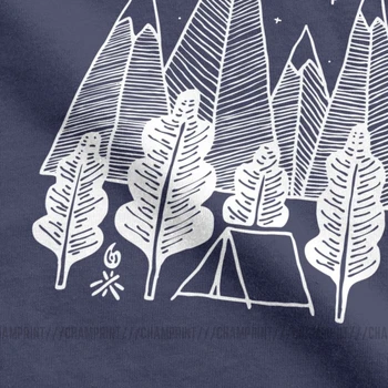 Tábor Linka T Shirt pre Mužov Turista Turistiku, Camping Dovolenka T-Shirt Vonkajšie Prírodné Oblečenie Krátky Rukáv Tvorivé O Krk Bavlna Tees