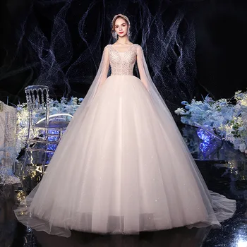 Luxusné Svadobné Šaty Plus Veľkosť 2020 Nové tvaru Sexy Svadobné Šaty Čipky Princezná Šaty Snov guľové Šaty Vestido De Noiva