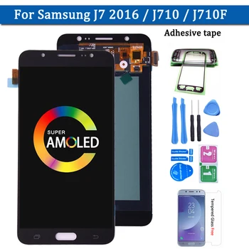 Pôvodné Amoled Pre Samsung Galaxy J7 2016 J710 SM-J710F J710M J710H J710FN LCD Displej s Dotykovým displejom Digitalizátorom. Montáž