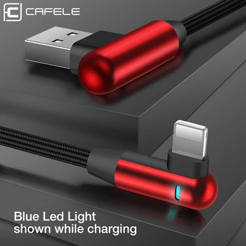 CAFELE LED Svetlo, USB Nabíjací Kábel pre iphone X 8 7 6 Plus 5s 120 cm Odolná USB Kábel na Synchronizáciu Údajov Kábel pre IOS 11 10 9
