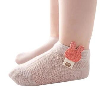 Nový 4 Pár Letné Baby Girl Deti Priedušné Ponožky Chlapec Roztomilý Kreslený Mäkké Bavlnené Pančuchy Leg Warmers