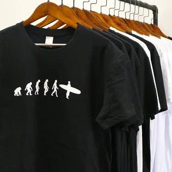 Surfovanie T Shirt Zábavné Teóriu Evolúcie Oblečenie Maximálny Výkon Surfistov Topy Bavlna Lumbálna Dobrodruh T-shirt